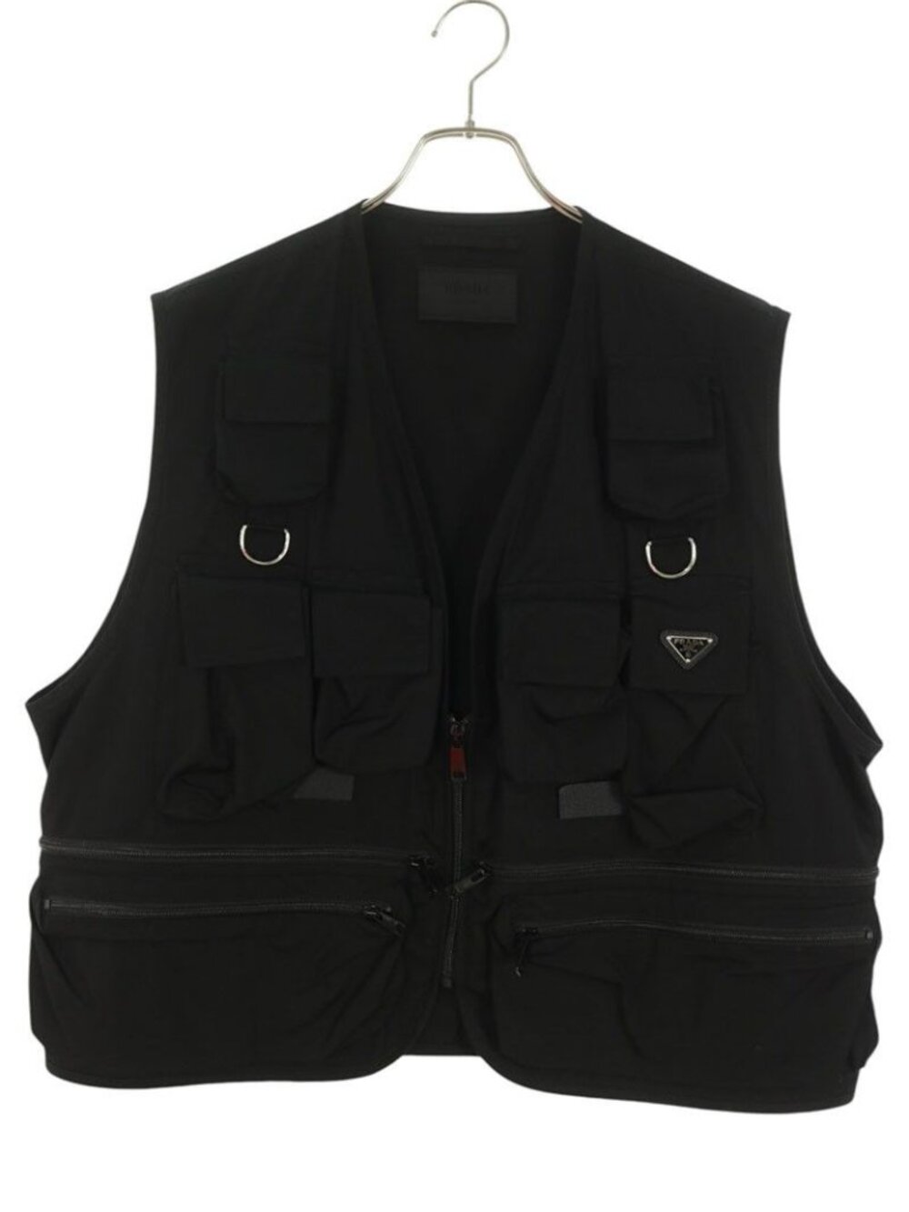 Prada Re-Nylon Triangle Plate Utility Vest